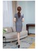 Spring/Summer Round Neck Mid-Length Professional Dress for Beauty Salon