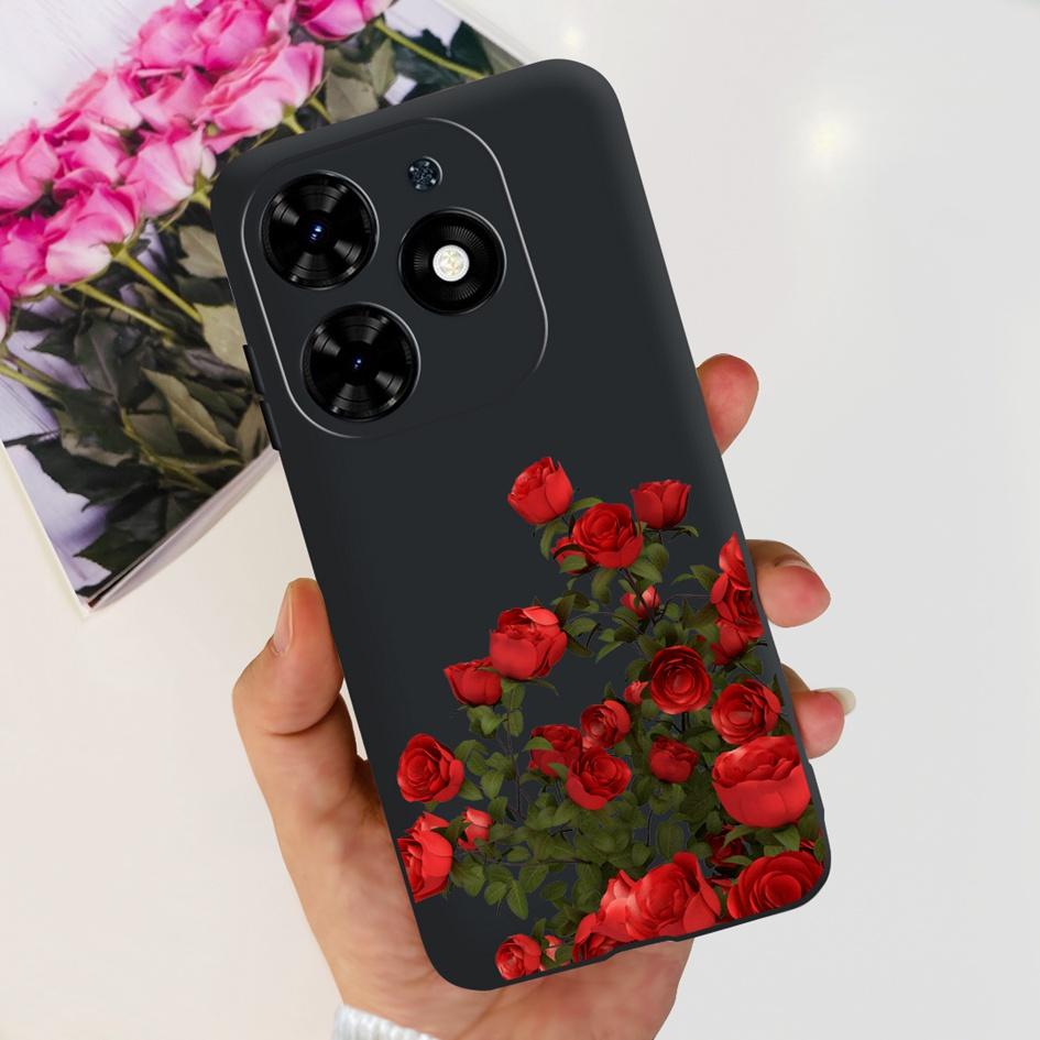 For Tecno Spark 20C Case Spark 20 Pro Cover Popular Flower Butterfly Clear Silicone Phone Cases For Tecno Spark 20 Spark20 Funda