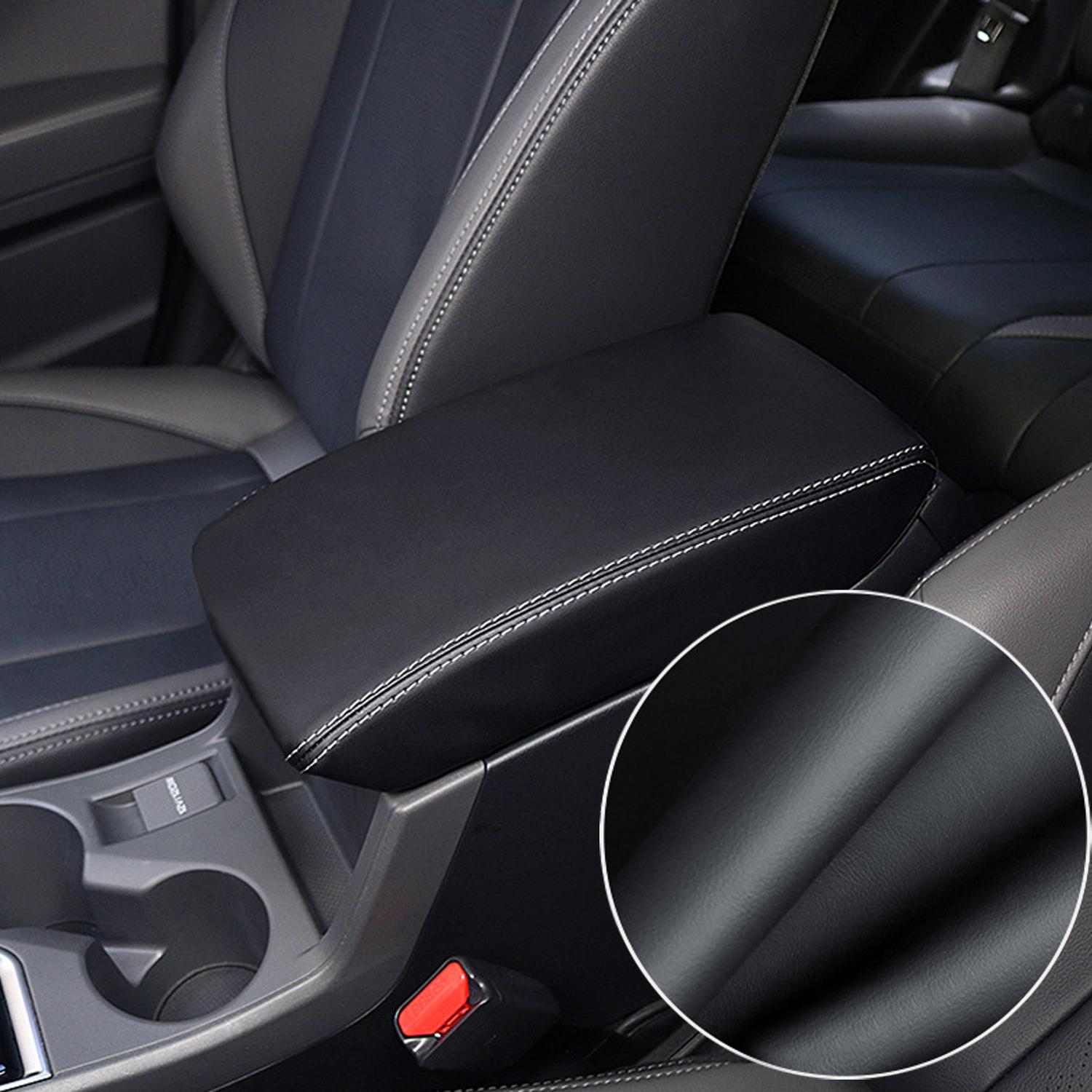 For Subaru Crosstrek GU 2024 Car Accessories Leather Center Console Armrest Leather Case Cover Protect Leather Black