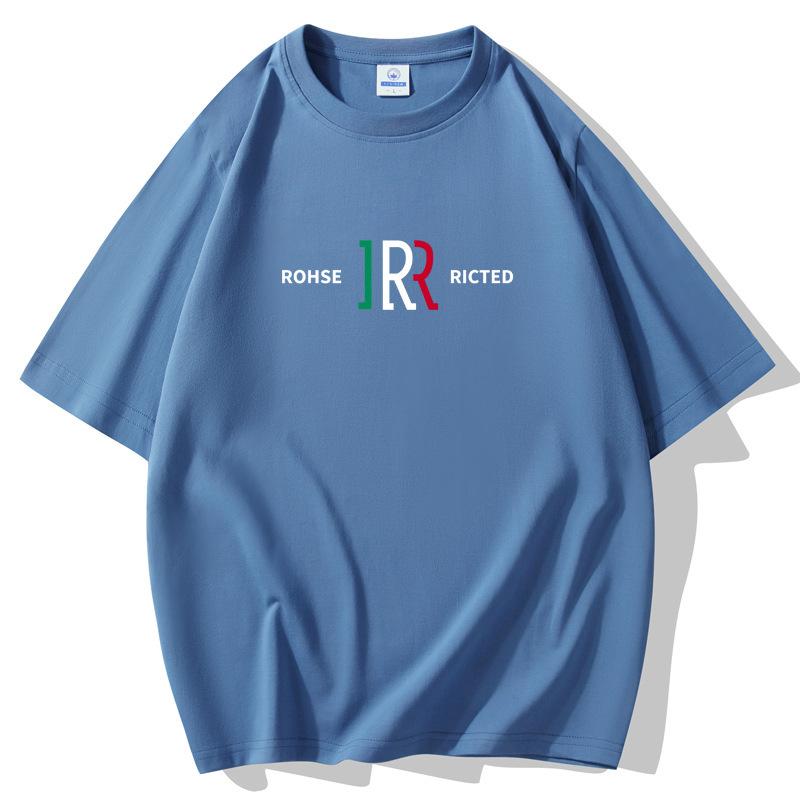 INS Fashion Men Large Size Loose Short Sleeves T-Shirt 100% Cotton