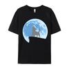Beagle How Ling At Moon Nickersticker Tshirt Black Design T Shirt Mens Top Tshirts Printing Graphic Tee Cotton