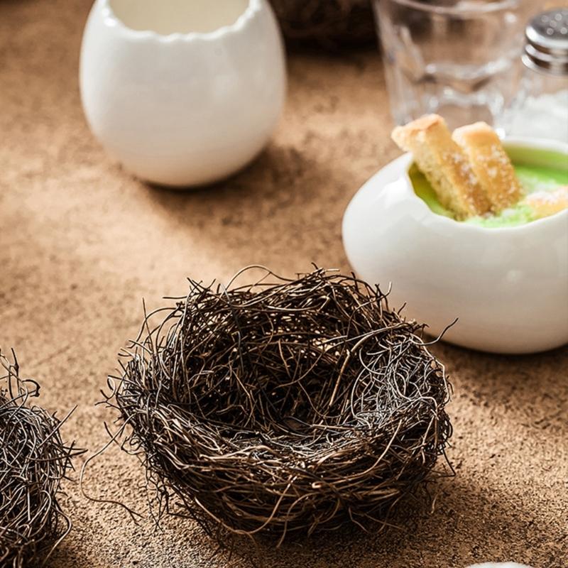 Bird Eggshell Serving Bowl Glossy Ceramic Decoration Bowl for Salad Fruit Display and Home Table Styling Use