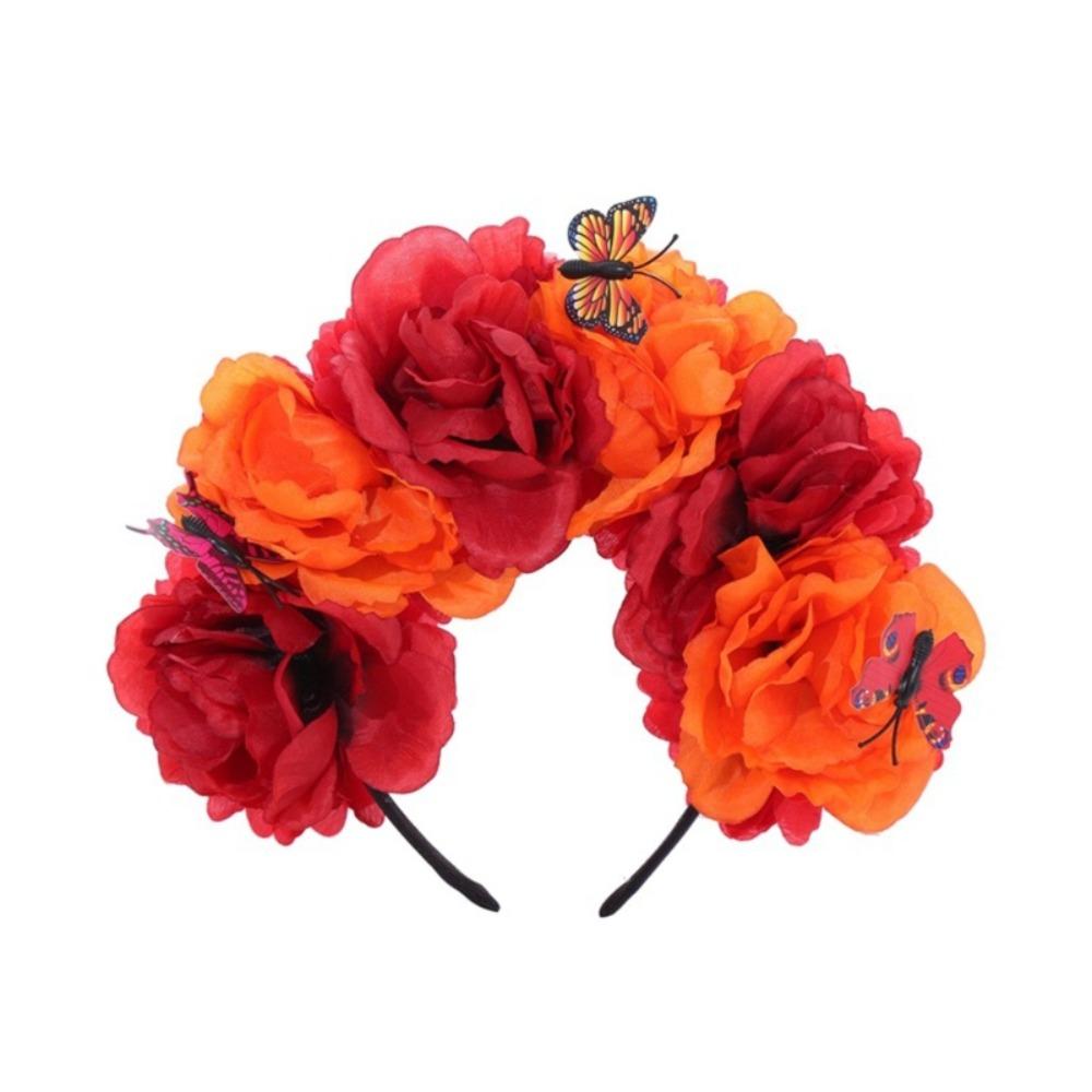 Lightweight Artificial Camellia Headband Comfortable Fabric Headband Halloween