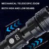Multi Function Rechargeable LED Flashlight Built In Battery Portable Lantern ABS Outdoor Emergency Blackout Camping Hiking Lamp