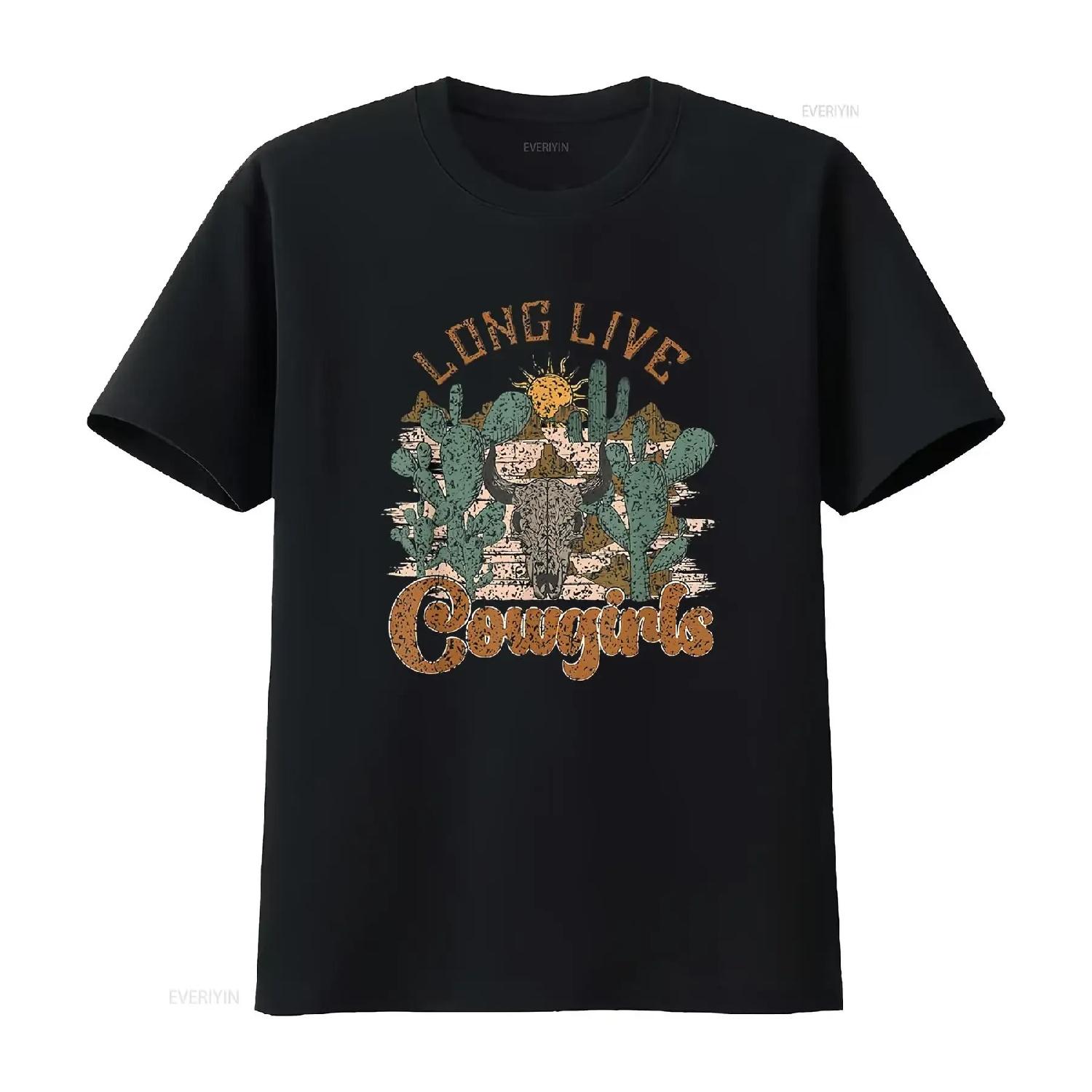 Long Live Howdy Rodeo Vintage Western Country Cowg Women s T Shirt Trendy Summer Top with Eye catching Design vintage Washed S