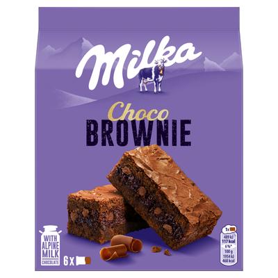 Milka Choco Brownie Cookies s kúskami čokolády a mliečnej čokolády 150 g (6 kusov)
