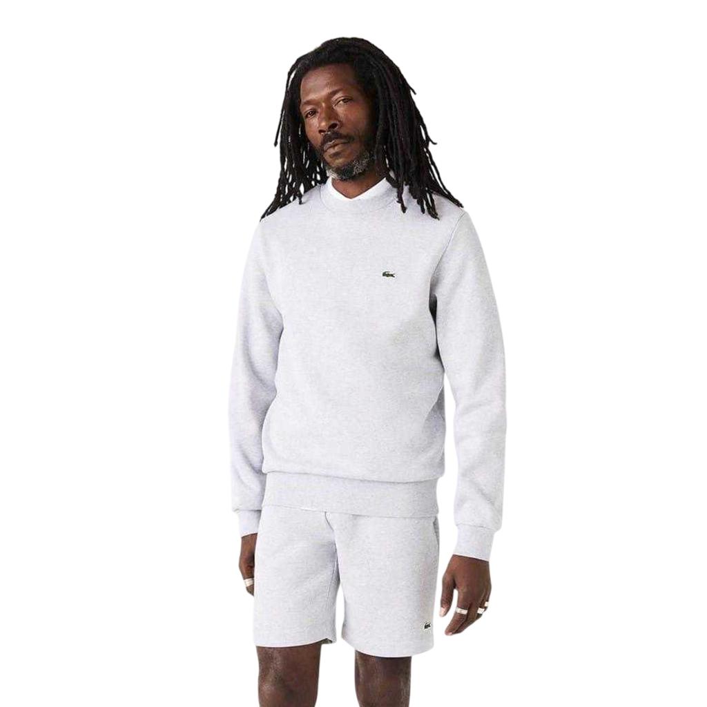 Lacoste Mens Embroidered Logo Fleece Crew Neck Sweatshirt