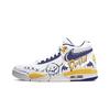 Flight Legacy Slip Resistant Abrasion Resistant Mid Top Vintage Basketball Shoes Men's White Yellow Blue BQ4212-102(Team641-)