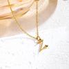 Elegant Titanium Steel Letter Necklace for Women - 2026 Clavicle Chain English Letter Pendant Jewelry