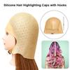 BEPAN 2pcs Bonnet de Coloration Cheveux en Silicone avec Crochet Réutilisable Outil de Coloration Cheveux Salon