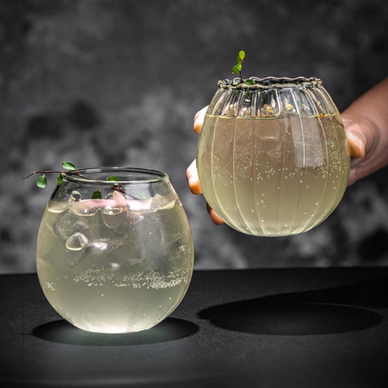 Tazza da Caffè Trasparente Bicchieri da Cocktail Grana Verticale Vetro Phnom Penh Bicchiere d'Acqua Bicchiere per Succhi Tazze da Caffè