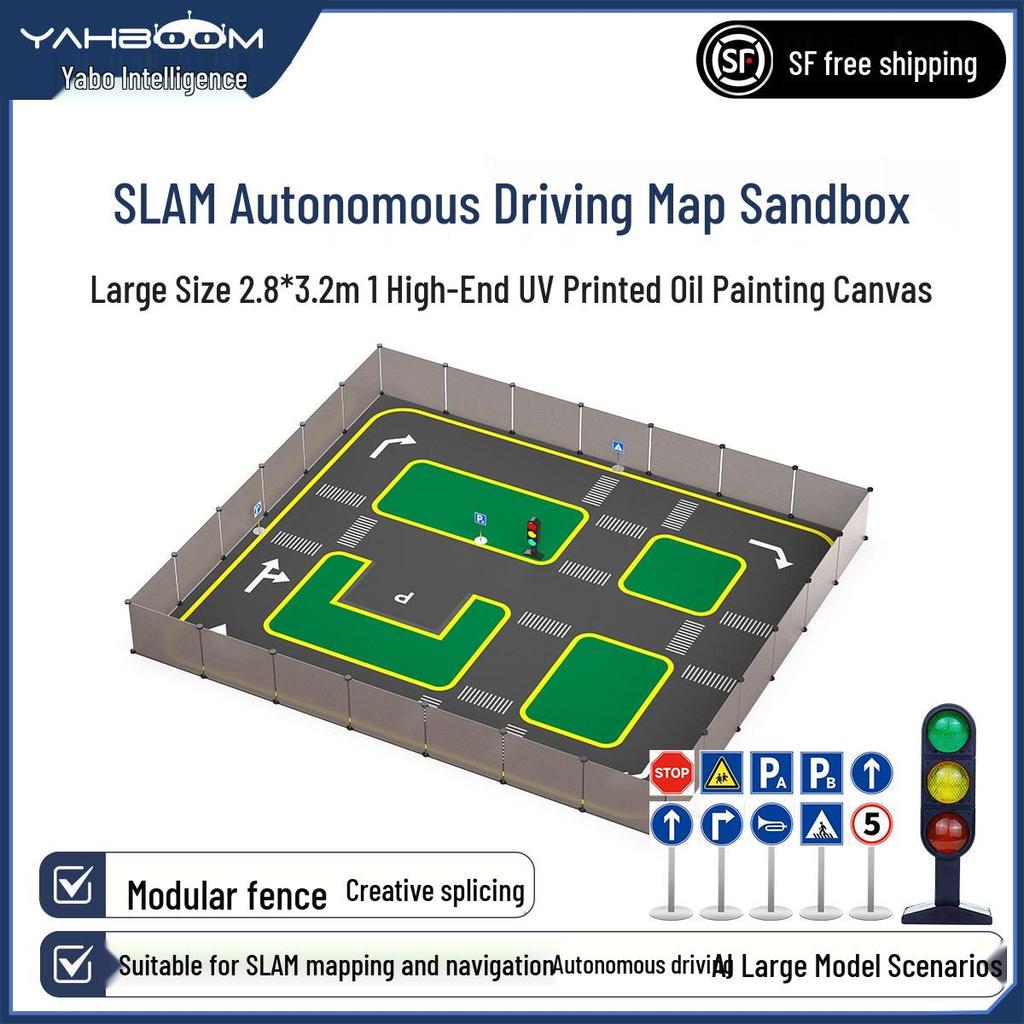AI-Driven Autonomous Driving Sandbox for Robot Cart Map & Traffic Scene Simulation