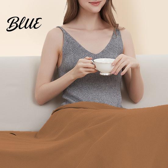 Warmer Strickponcho Elektrisch beheizter Schal mit Verschluss Tragbar mit Reißverschluss USB Decke Aufheizung Vorne