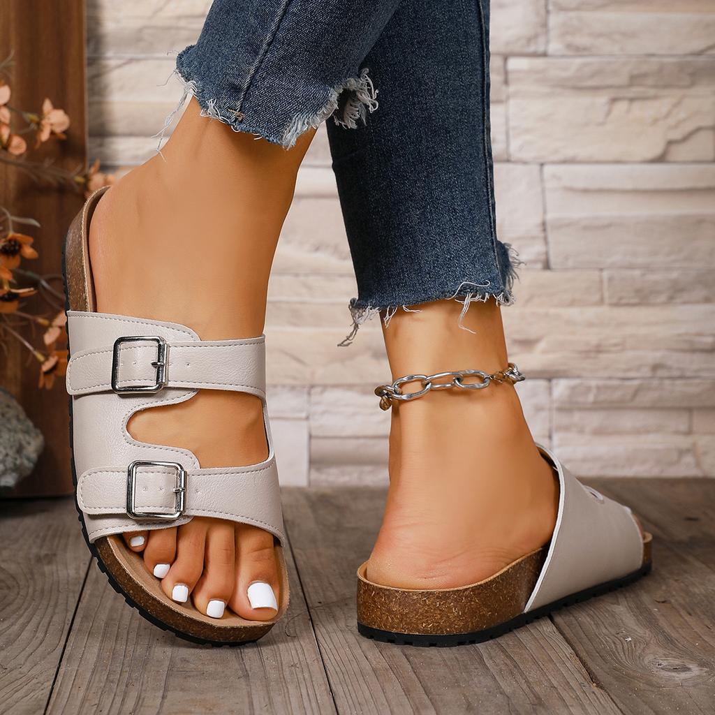 2025New Women's Slippers Soft Wood Slippers Women's Style Beach Sandals Trendy Water Sponge Slippers for Students Spring Summer