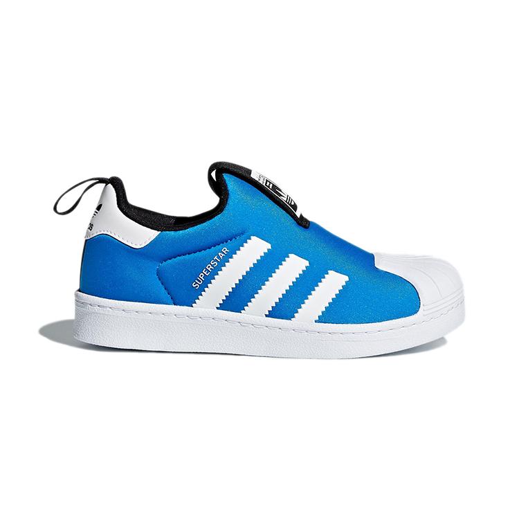adidas Originals Superstar 360 C Low Top Skateboard Shoes Blue White Black Children Aged 3 7 Years Old DB1985