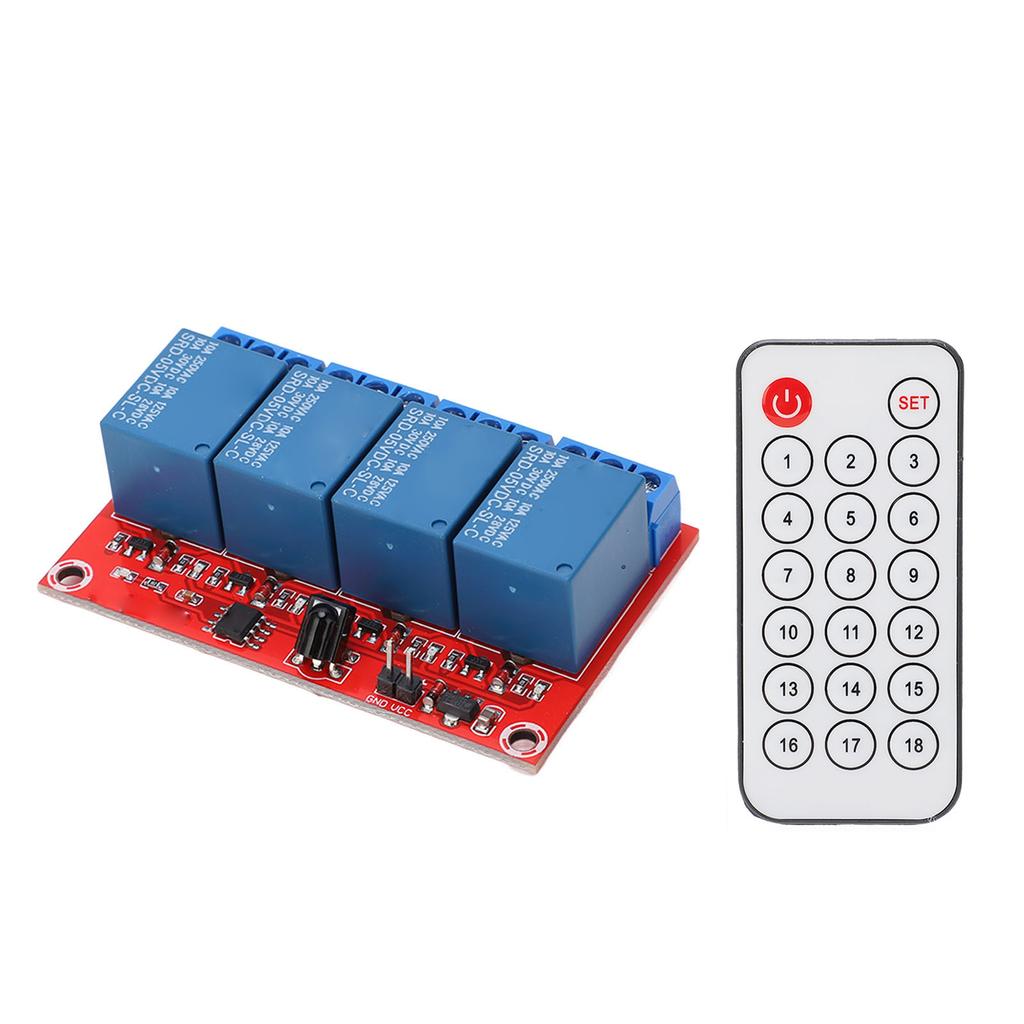 4 Channel Receiving Relay Module 4CH Infrared Remote Transceiver Receiver Control Switch Set 24V