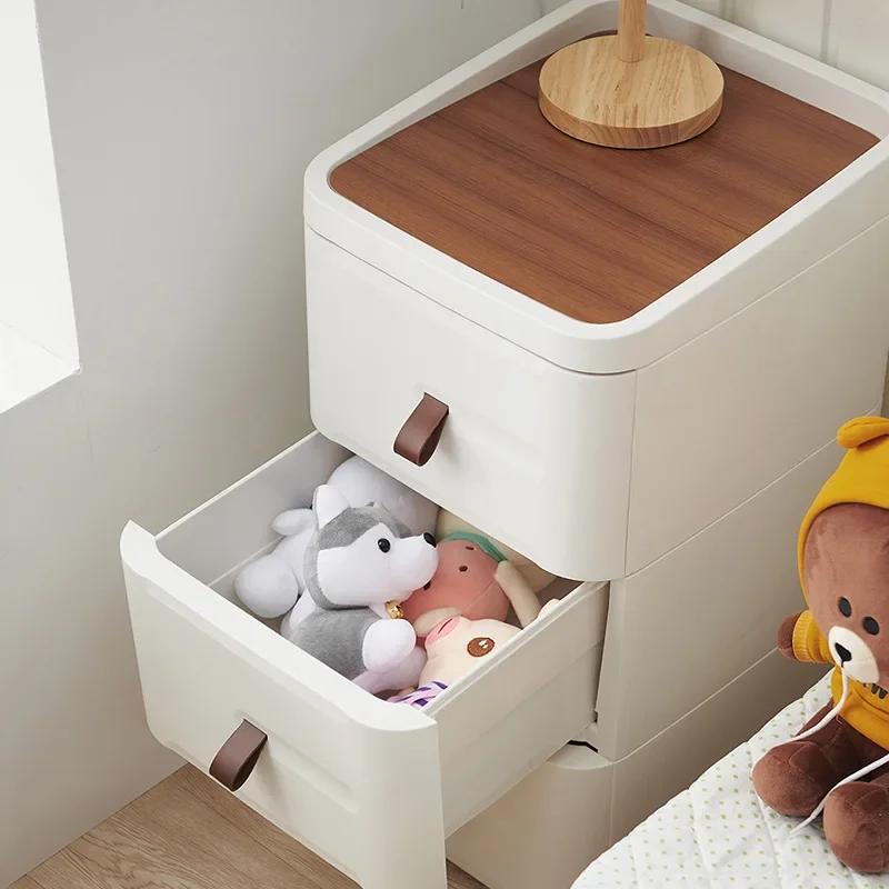 Storage Cabinet with Drawers – Multifunctional for Living Room & Bedroom, Plastic Snack Organizer Rack