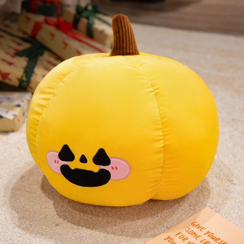 Halloween Pumpkin Ghost Plush Toys Soft Cozy Cartoon Ghost Throw Pillow Back Cushion Funny Halloween Home Decor Kids Gift