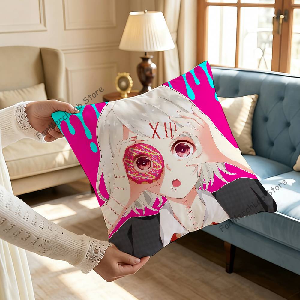 JJuuzou Anime SSuzuyaS Kissen Für Schlafzimmer Auto Café Raum und Wohnzimmer Sofa Dekorative Kissenhülle Hülle