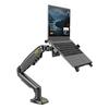 Dual Monitor & Laptop Rotating Stand with Adjustable Tray Height