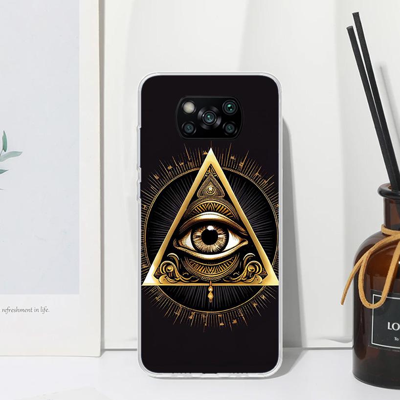 Sacred Eye of Horus Egypt Fresco Phone Case For Xiaomi Poco X7 X6 X5 M7 M8 Pro F7 Ultra Redmi 15C 15 13C 13 12C 12 10 10C 10A Ar