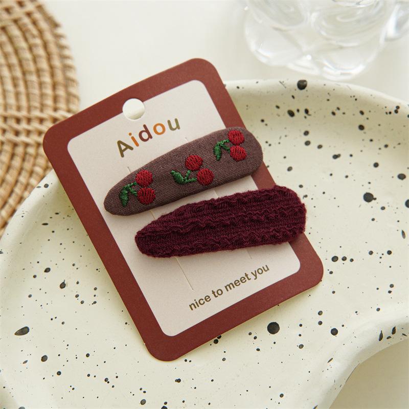 

Заколка для волос из корейской ткани, новые минималистичные заколки в клетку, детские зажимы для волос с каплями воды, заколки для девочек, аксессуары для волос, головные уборы