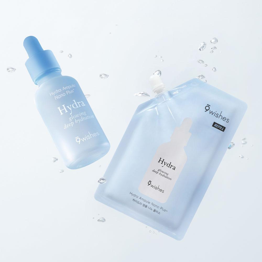 9Wishes [close Moisture Fit Hot Eating Ampoule Total 100ml] Nine Wishes Hydra Moisture Ampoule Nano Plus 50ml Refill Plan  +50ml Refill 
