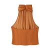 Style européen et américain, nouvelles vêtements pour femmes, polyvalent, haut texturé plissé en soie et satin 3223842309
