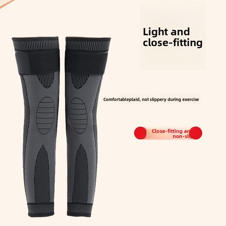 Running Knee Pads Knitted Extended Knee Pads Long Leg Bandages Pressurized Warm Thigh Knee Pads Sports Cycling Leg Pads Socks