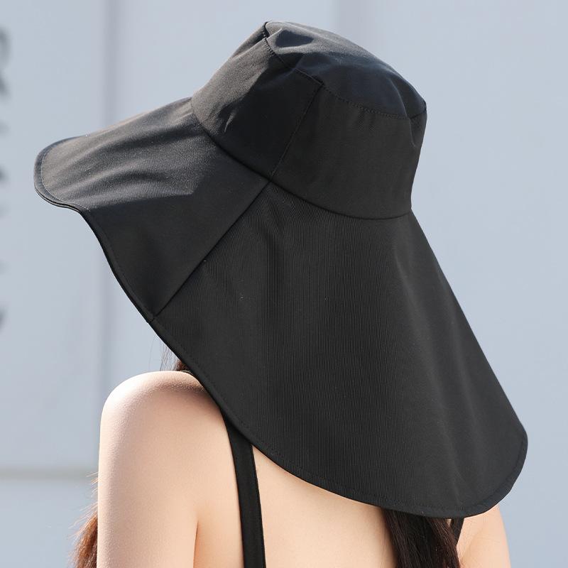 Sun protection bucket hat women's summer outdoor UV protection sun hat big brim sun hat neck protection shawl sun protection hat