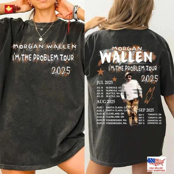 2025 Country Tour Inspired T-Shirt Vintage Double Sided Concert Band Tee Music S