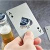 Hot salesAce of Spades Credit Card Size Bottle Opener Creative Playing Card Shaped Portable Stainless Steel Bottle Opener
