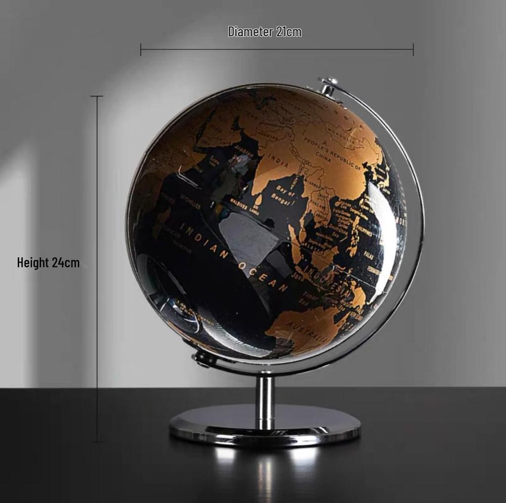 European Globe Desktop Ornament for Office Decor