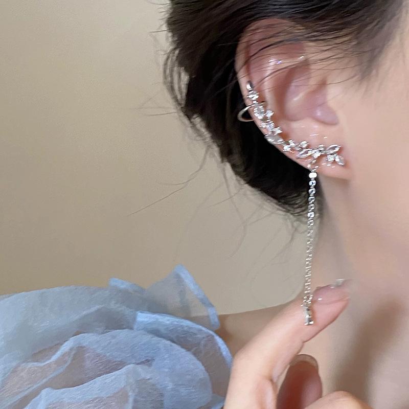 Water drop earrings, long ear bone clips, fairy gas, elf ears, painless mosquito coil disc earclips, no ear holes, fringed earrings.