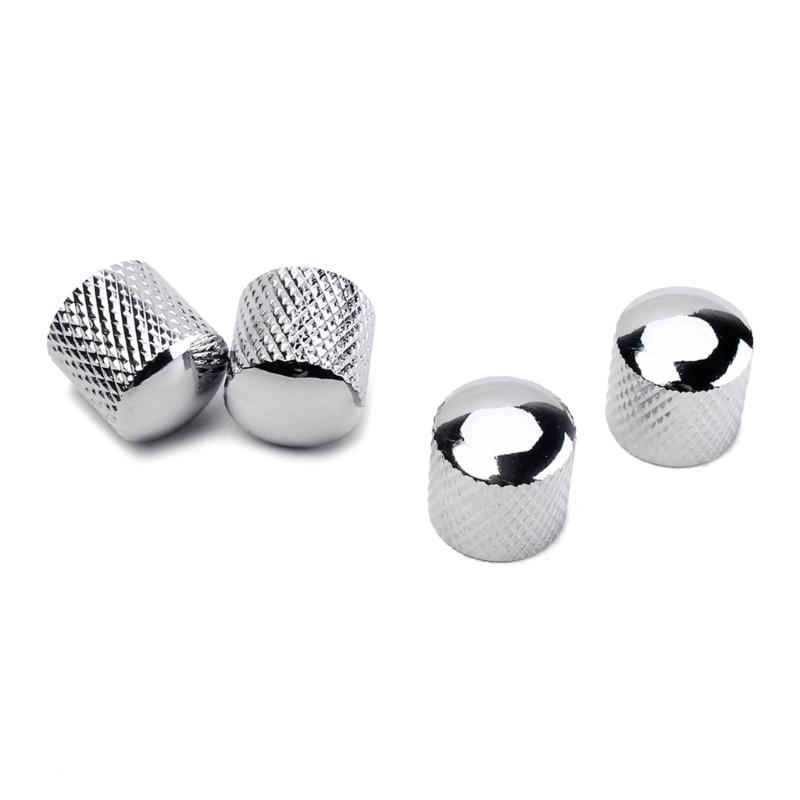 4Pcs Guitar Knobs Tops Hat Knobs Guitar Speed Control Knobs Metal Volume Tone Control Knobs Fits 6mm/0.24" Rotary Shaft