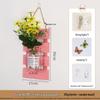 Handcrafted Wooden Wall-Mounted Hydroponic Glass Vase for Bedroom and Living Room Decor