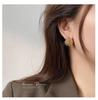 French Retro Korean-Style Heart & Ball Woven Gold-Plated Earrings