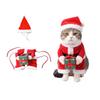 Plush Fabric Pet Christmas Gift Box Costume Soft Elastic Pet Gift Holding Outfit  Holiday Gift