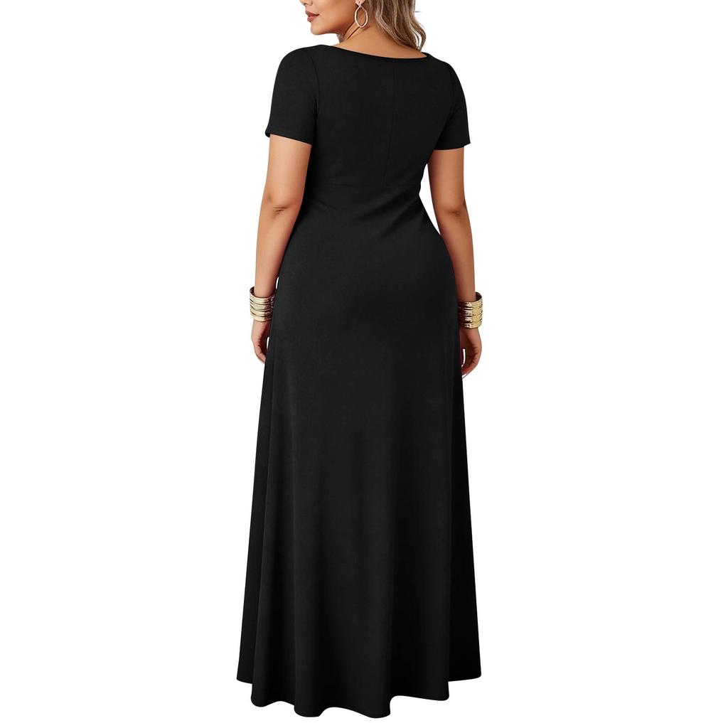 Lässiges, farbig, locker geschnittenes, kurzes und langes Kleid für Damen