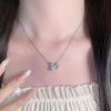 Original Sparkling Starry Sky Swan Necklace: Cute Stainless Steel Clavicle Chain for Women
