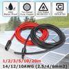 1 Pair Solar PV Cable 2.5mm 14 AWG Solar Panel Extension Cable Copper Wire Black + Red with MC4 Connector