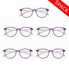 5 Piece Set of Fashionable Women's Reading Glasses with Anti Glare  Comfortable Fit and Fashionable Women's Reading Glasses