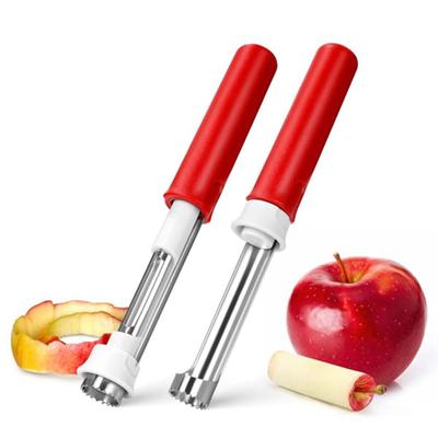 Edelstahl Obst Corer Peeler 2 in 1 Küche Werkzeug Ergonomische Griff Einfach