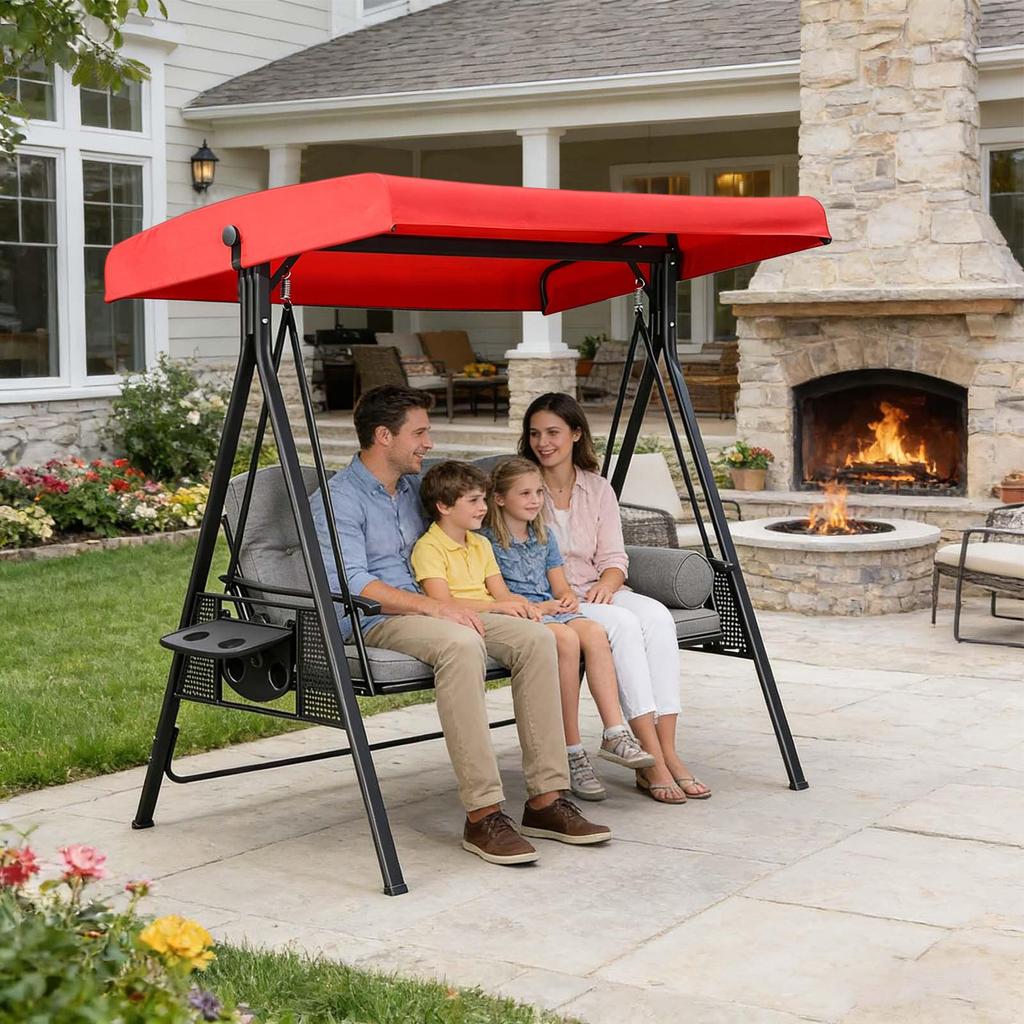 Swing Canopy Replacement Cover 75x47 Inch Waterproof Anti-UV Cover Replacement Canopy for Outdoor Swing for Patio Porch Garden