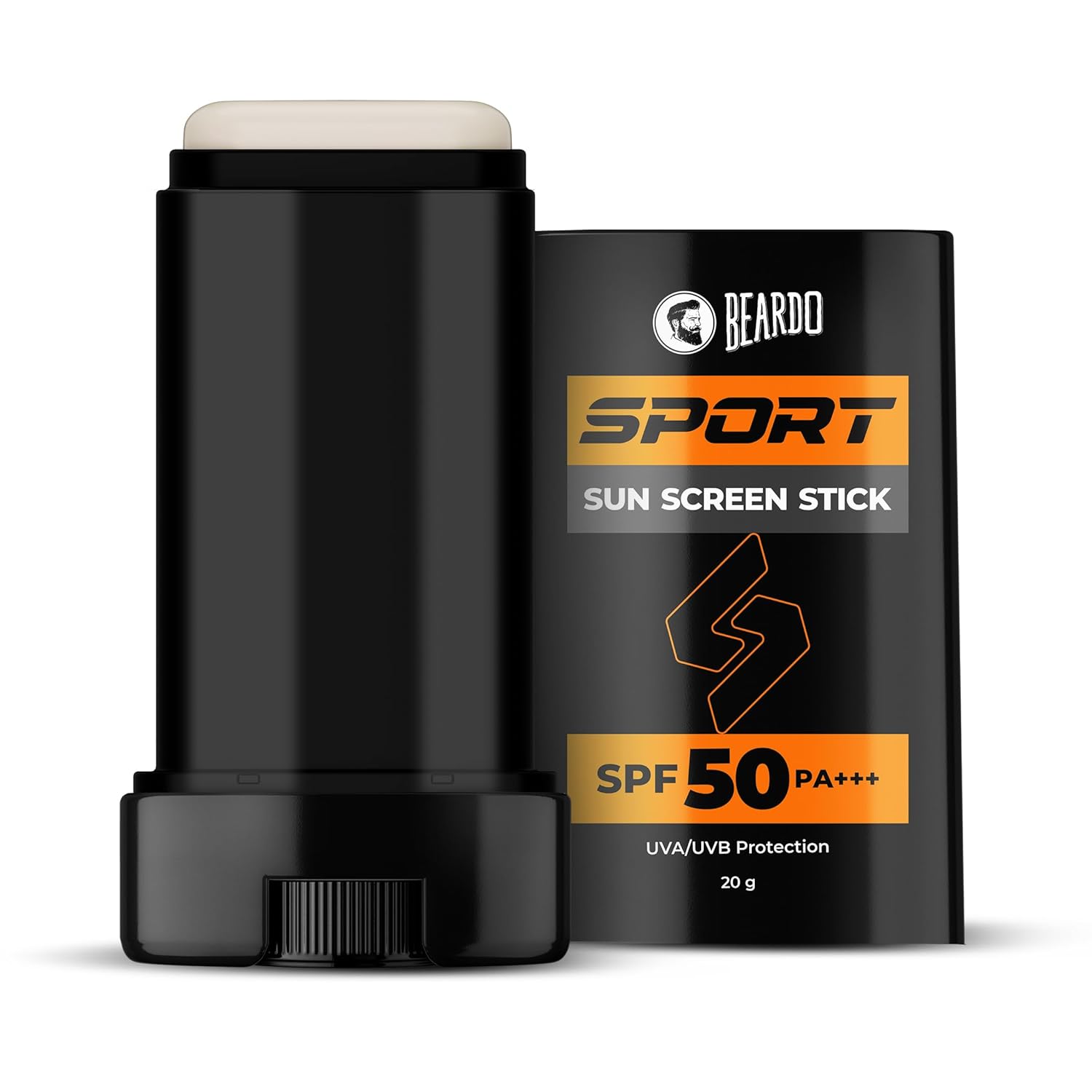 

Beardo Sport Sunscreen Stick SPF 50 PA+++ Broad Spectrum UV Protection Easy Reapply No White Cast Hydrating 20 g
