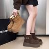 Muffin thick-soled snow boots shoes piled and thickened Northeast cotton boots warm short boots