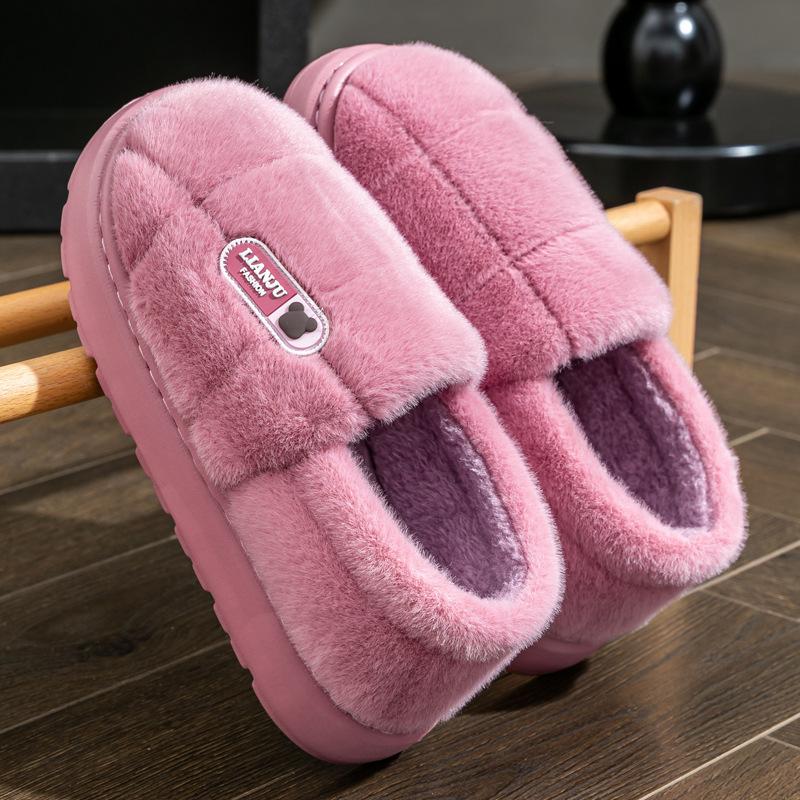 

Large size elderly cotton shoes men s autumn and winter new warm indoor household soft bottom non-slip plush thick-soled cotton slippers 40-41 Suitable for 39-40