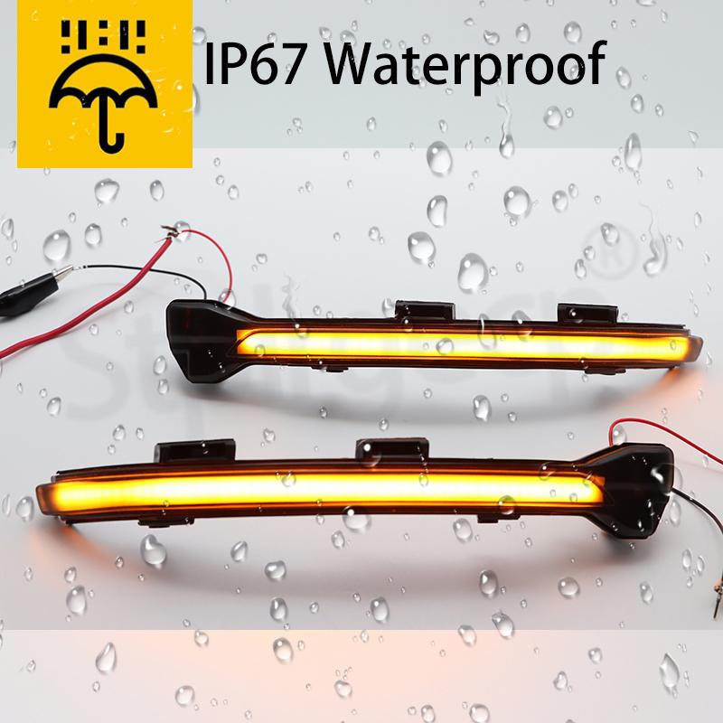 2Pcs For VW Golf 7 MK7 7.5 GTI R Sportsvan Touran L II LED Dynamic Turn Signal Blinker Repeater Side Mirror Indicator Light