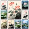 Traditonal Chinese Style Lotus Flower Lotus Leaf Posters Canvas Painting and Prints Wall Art Picture for Living Room Home Decor