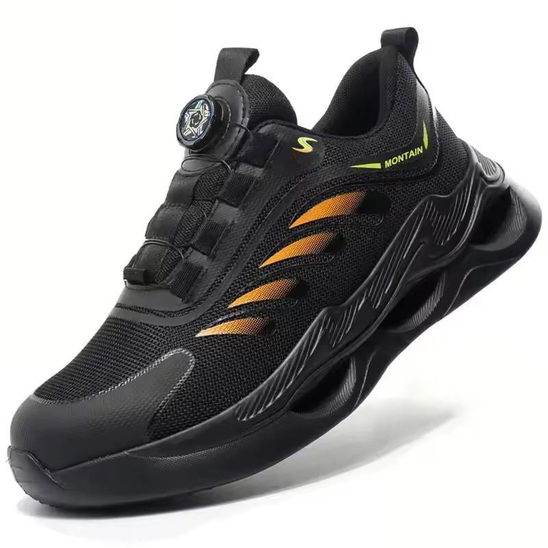 Rotary Button  Safety Shoes For Men Men's Work Shoes High Quality Steel Toe Sneakers Men's Shoes Work Safety Shoes